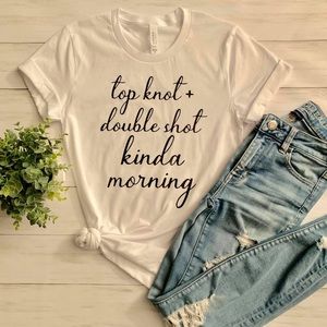 Top Knot Double Shot Graphic Tee